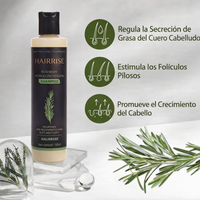 Champú orgánico de romero para el crecimiento del cabello